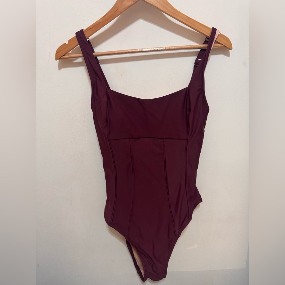 NWT Cupshe Deep Purple One-Piece Swimsuit